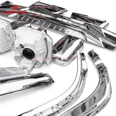1 Set Chromed Modification Body Kit For Isuzu NPR Headlight Wheel Eyebrow Grill Rear Mirror Cover Headlamp Headlight Front Bumper Included price